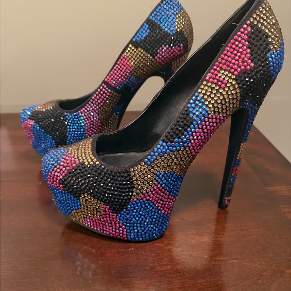 Steve Madden Vibrant Rhinestone Heels